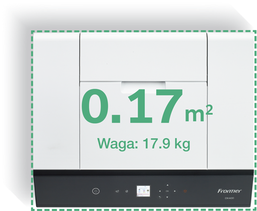 Dimensions of the DX400W is 0.17㎡
