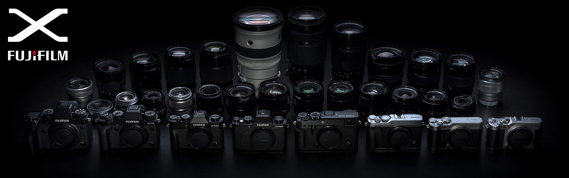 [photo] Assorted Fujifilm X system digital cameras and lenses