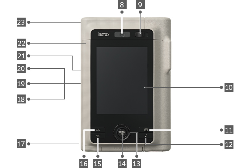 [photo] Image of the back of the instax mini LiPlay+™