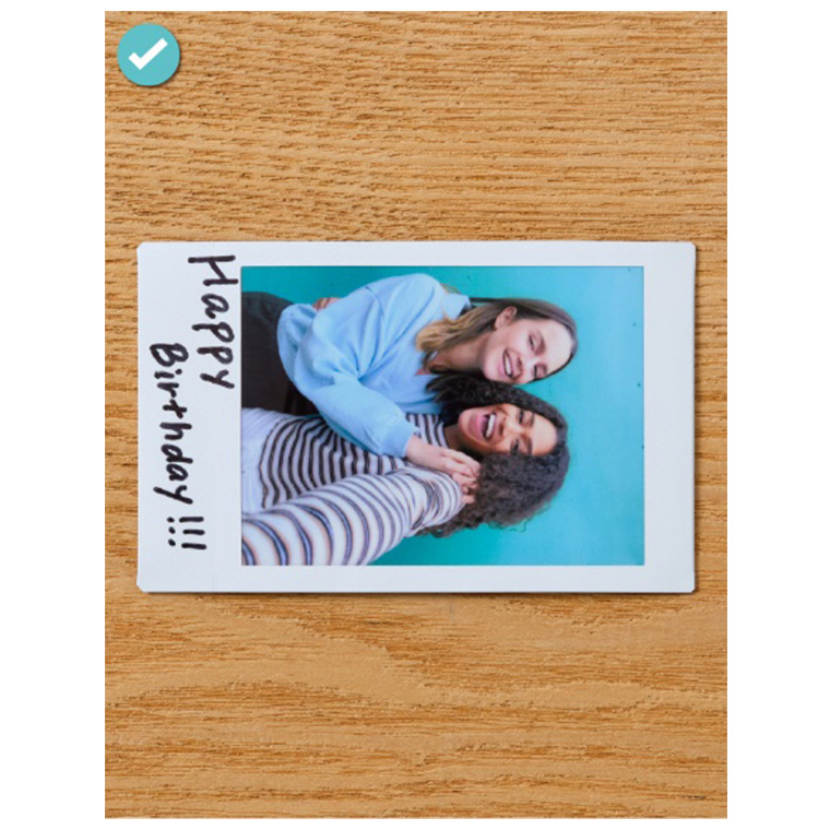 Scanning an instax print in landscape orientation