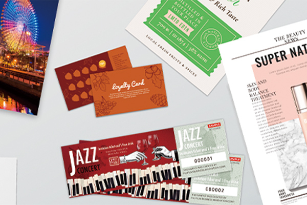 Print sample "Ticket with serial number, others"