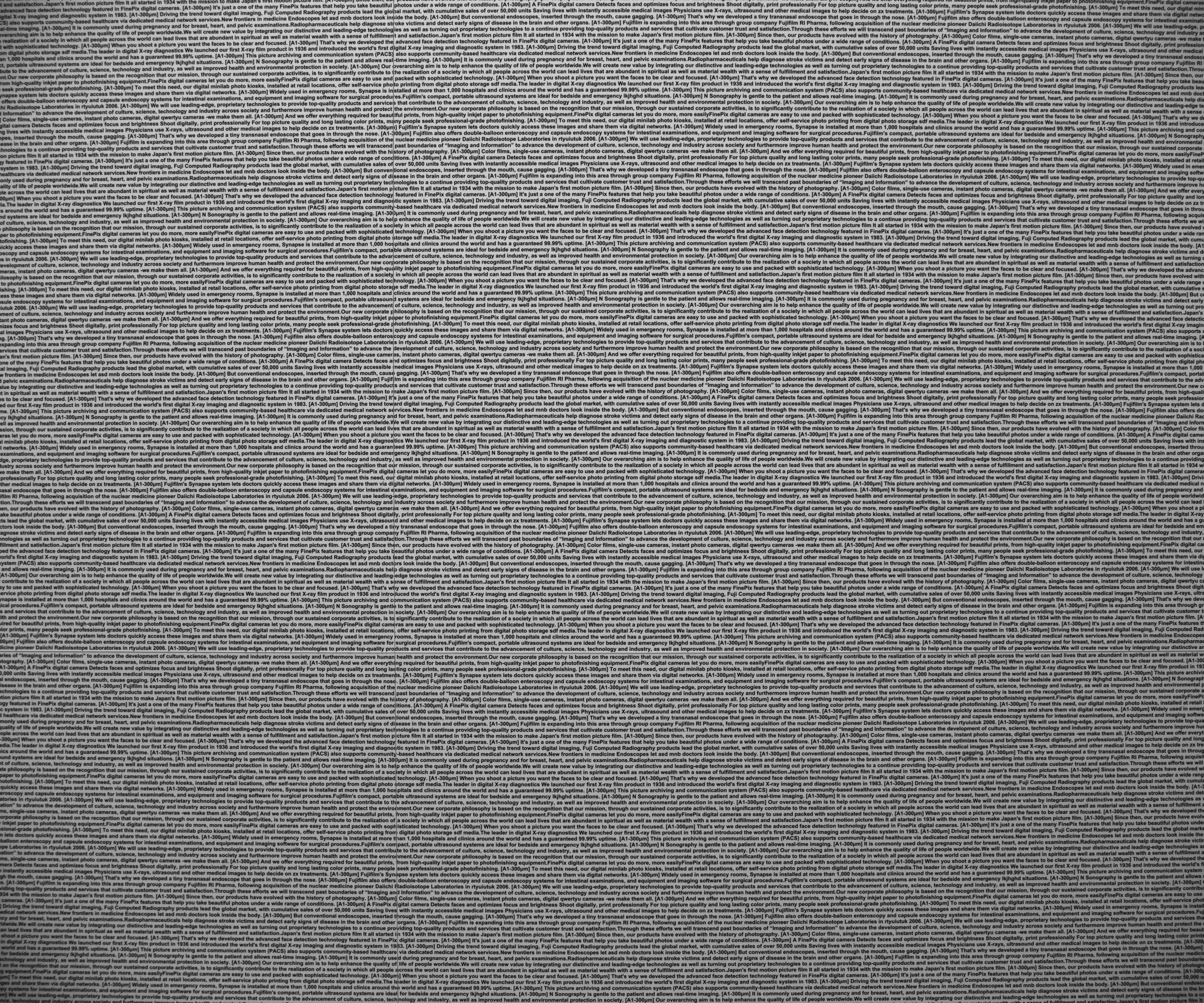 Character chart image taken using CF35ZA-1S, WD950mm, aperture value F4