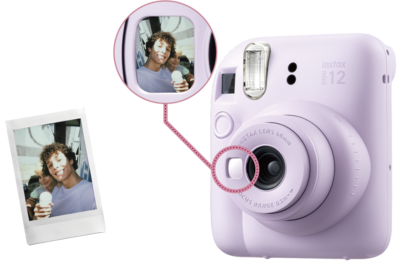 Specchio Selfie Per Fujifilm Instax Mini 12 – Lente Aggiuntiva Blu Per Selfie Perfetti E Messa A Fuoco 40–60 Cm!