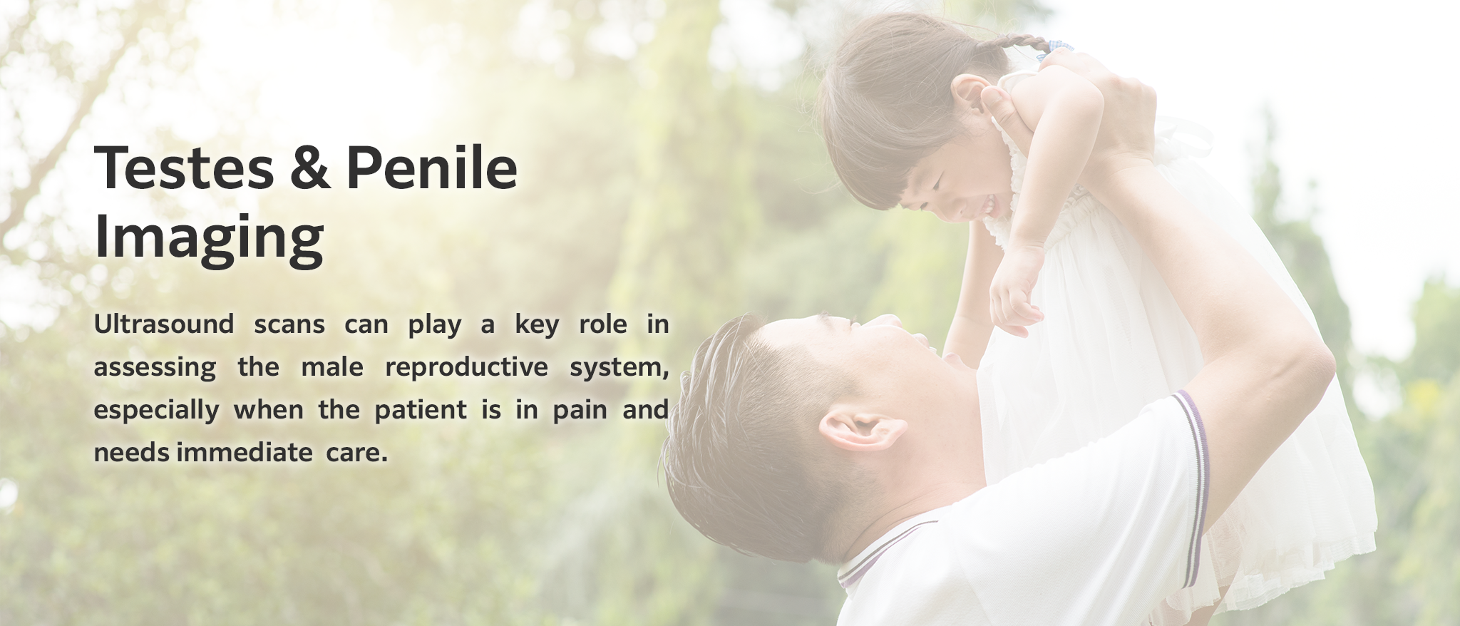 Testes & Penile Imaging: Ultrasound scans can play a key role in assessing the male reproductive system, especially when the patient is in pain and needs immediate care.