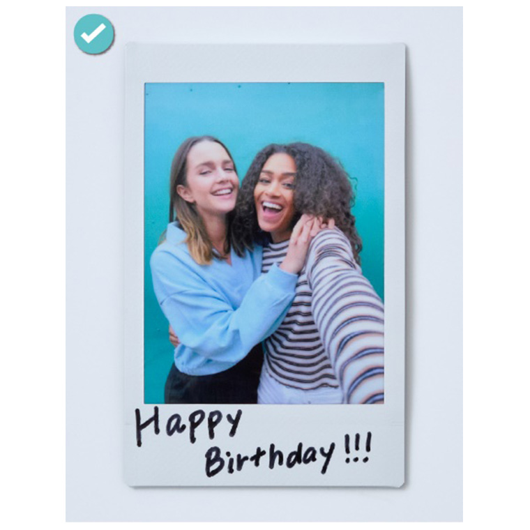 Scanning an instax print on backgrounds with colors similar to the instax frame