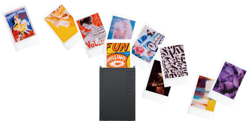 Selecting 10 images to print as instax™ photos.