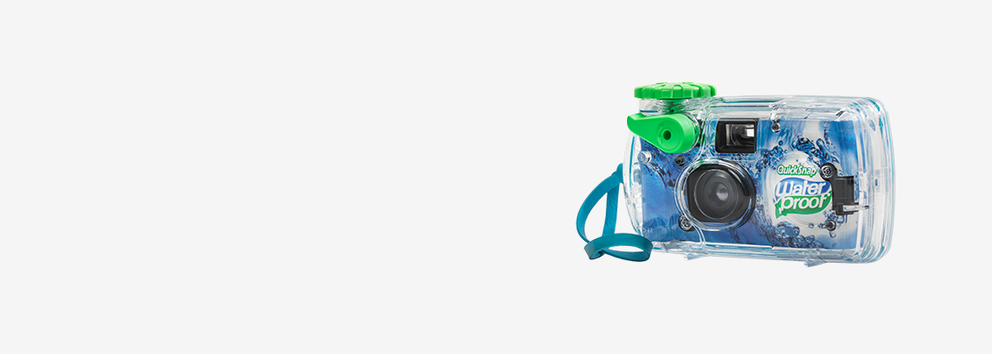 [photo]黑色 Quicksnap™ Waterproof 搭配灰色背景