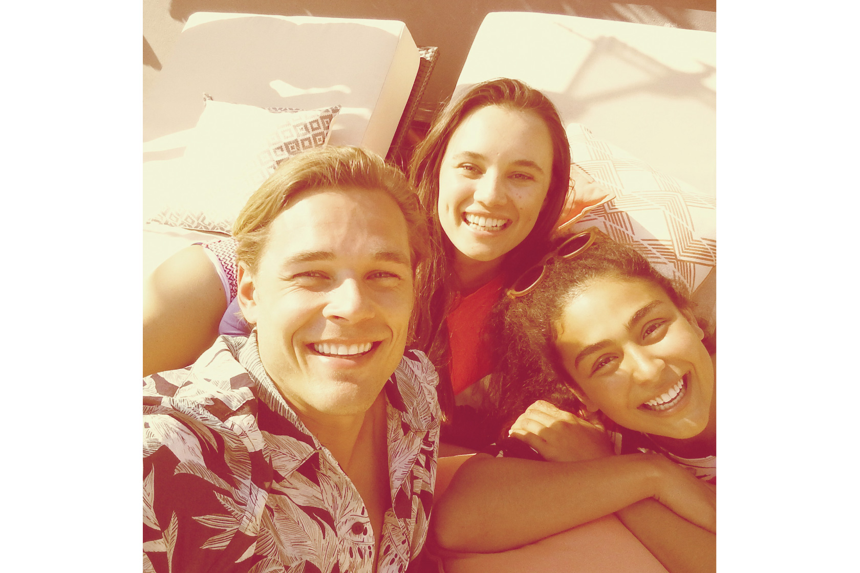Image of three persons with Marmalade filter applied