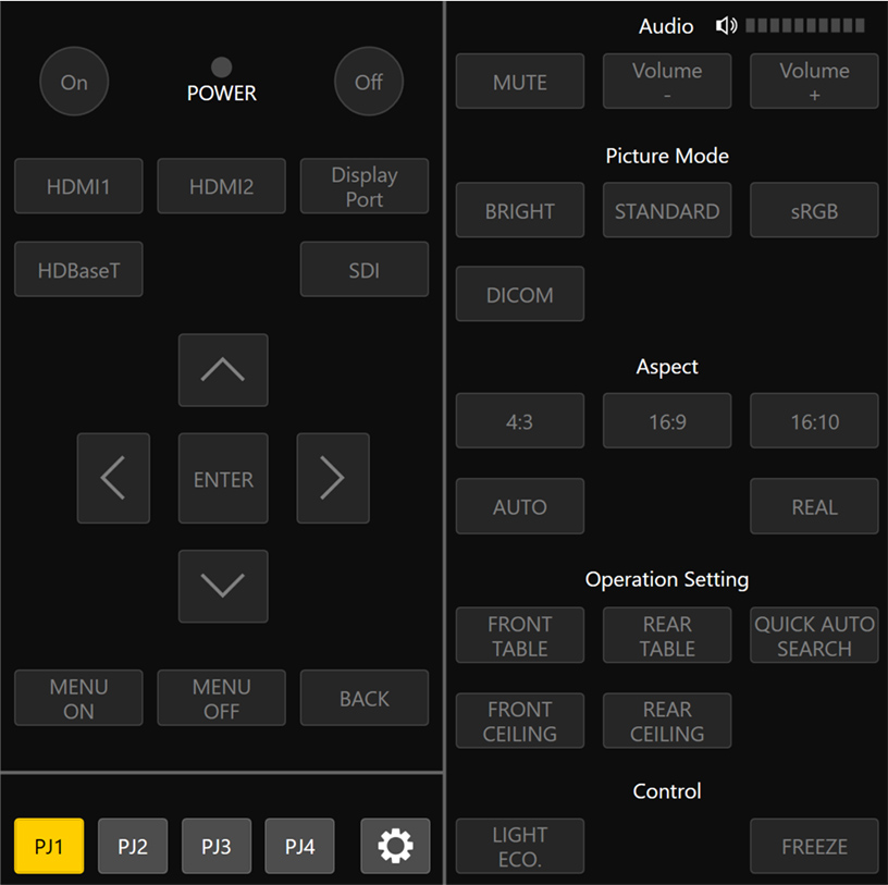 Display screen when operating software.
