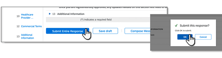 screenshot of submission buttons