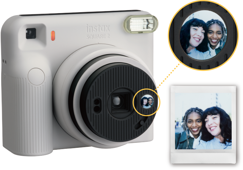 An image of taking a photo of yourself using the camera's selfie mirror