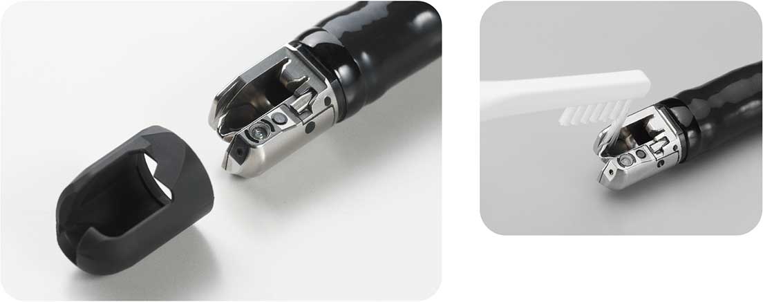 DC-07D & the endoscope / Cleaning the distal end