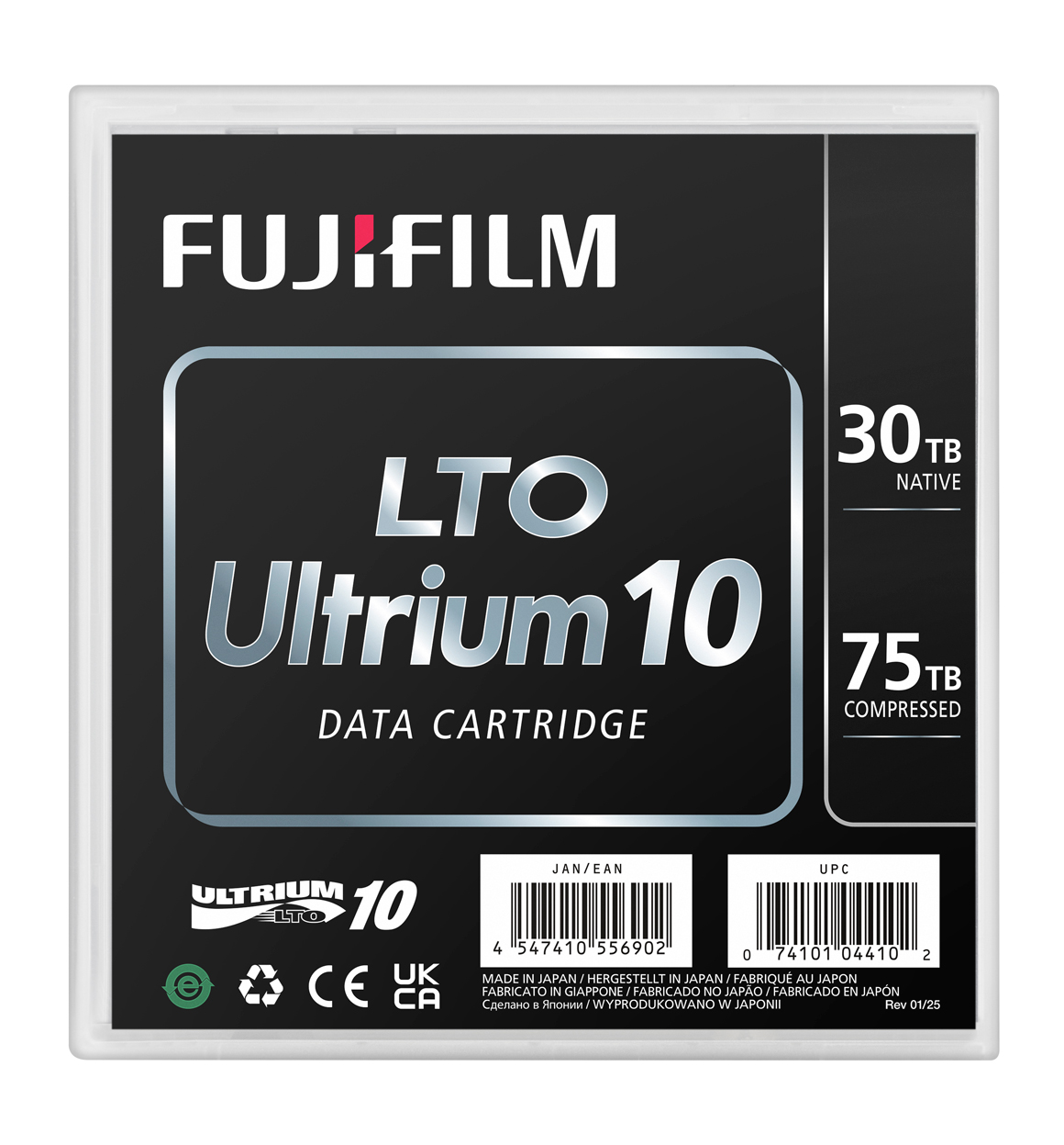 “FUJIFILM LTO Ultrium 10 Data Cartridge” package