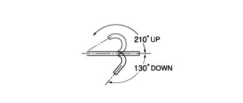 [image] Scope moves 210 degrees up and 130 degrees down