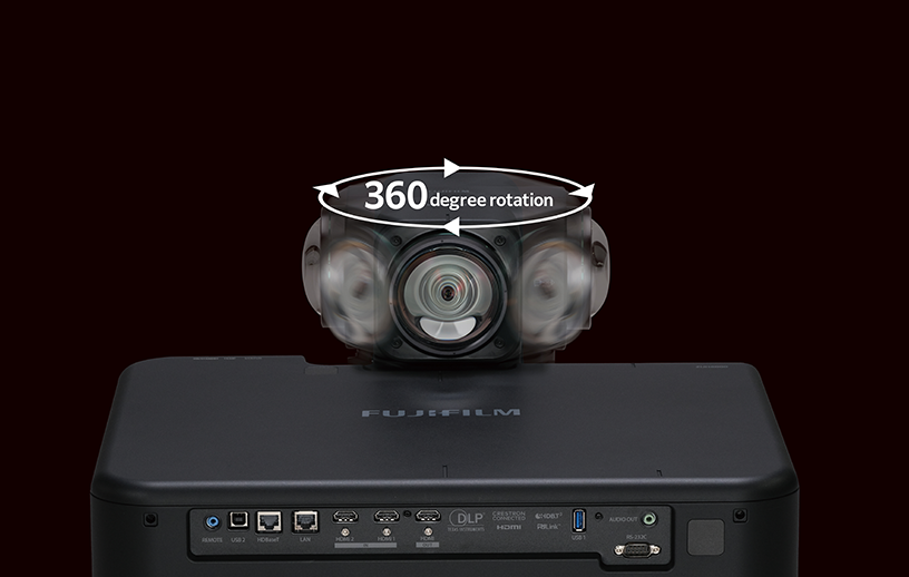 Image showing that the FP-ZUH6000 lens can rotate 360 degrees.