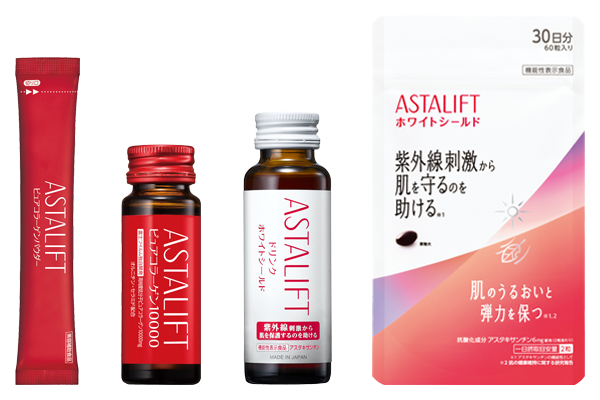 [hình ảnh] 4 sản phẩm thực phẩm chức năng ASTALIFT trên nền trắng